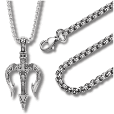 Camerazar Nordijski amulet vikinga s Poseidonovim tridentom iz kirurškega jekla