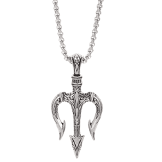 Camerazar Nordijski amulet vikinga s Poseidonovim tridentom iz kirurškega jekla