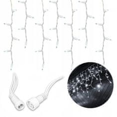 Flamenco Mystique LED Luči na Icicles 300 Diod, Hladka Bela, Dolžina 14m
