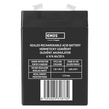 Emos Svinčeni akumulator SLA 6V 4AH (P2301, P2304, P2305)