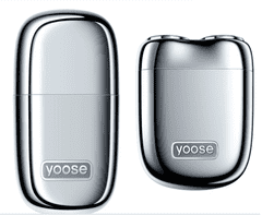 YOOSE Mini 2.0 komplet - brivnik in prirezovalnik, srebrn