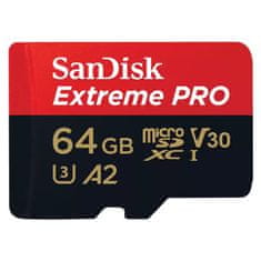 SanDisk Extreme PRO microSDXC 64GB UHS-I 4K UHD (SDSQXCU-064G-GN6MA) spominska kartica