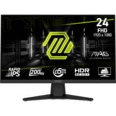 MSI Zaslon MAG 244F / 23.8" / FHD / IPS / 200Hz / 0.5ms (GtG) / črn