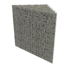 Vidaxl Visoka greda gabion pocinkano jeklo 75x75x100 cm
