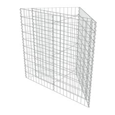 Vidaxl Visoka greda gabion pocinkano jeklo 75x75x100 cm