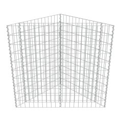 Vidaxl Visoka greda gabion pocinkano jeklo 75x75x100 cm