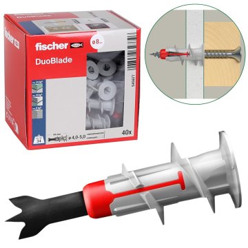 FISCHER Fischer DuoBlade Čepi za mavčne plošče, pritrdilni, samovrtalni 40 kosov