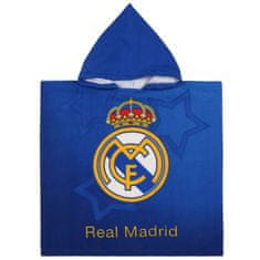 FC Real Madrid Real Madrid Otroška brisača za bazen, HITRO SUŠEČI se pončo s kapuco za otroke 55x110 cm OEKO-TEX 