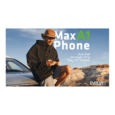 Evolveo GSM aparat MaxPhone A1 Dual SIM - črne barve