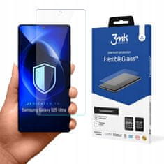 3MK Nezlomljivo hibridno steklo Samsung Galaxy S25 Ultra, tanko, odporno na praske, debeline 0,3 mm - FlexibleGlass 3mk 