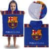 FC Barcelona FC Barcelona Otroška brisača za bazen, HITRO SUŠEČI se pončo s kapuco za dečka, 100 % BOMBAŽ 50x100 cm OEKO-TEX 