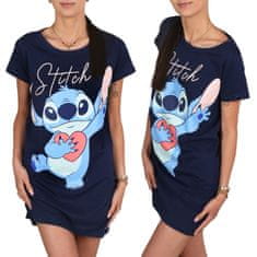 Disney DISNEY Stitch Ženska BOMBAŽNA nočna srajca s kratkimi rokavi, spalna srajca ZA POLETJE OEKO-TEX S