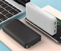 Platinet PMPB20SET 3v1 komplet powerbank + adapter 20W + kabel 100cm, 20.000mAh, PD, črn