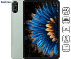 Blackview Mega 2 tablični računalnik, 4G, 12GB, 256GB, IPS 2K, Dual SIM, GPS, +dodatki, zelen (Moss Green)
