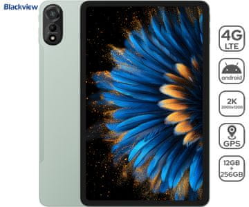 Blackview Mega 2 tablični računalnik, 4G, 12GB, 256GB, IPS 2K, Dual SIM, GPS, +dodatki, zelen (Moss Green)