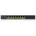 Zyxel GS1900-8HP v3, 8-portno pametno stikalo GbE L2 PoE, 802.3at, namizno, brez ventilatorja, 70 W