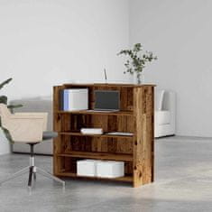 Vidaxl Sprejemna miza starinski les 100x50x103,5 cm inženirski les