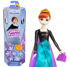 Mattel Spin&Reveal Frozen Barbie punčka, Anna (HXD27)