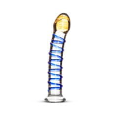 Gildo Steklen dildo z modrimi črtami