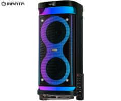 Manta SPK0601B100 Argos prenosni karaoke zvočnik, BT, RGB LED, 100 W