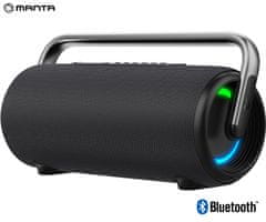 Manta SPK325 NYX prenosni Boombox zvočnik, BT 5.3, 80W, TWS, RGB LED, IPX4