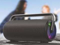 Manta SPK325 NYX prenosni Boombox zvočnik, BT 5.3, 80W, TWS, RGB LED, IPX4