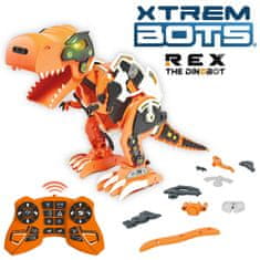 sarcia.eu Xtrem Bots - Interaktivni robot DINOZAVER za učenje programiranja, SVETLOBA, ZVOK Rex The Dinobot 6+ 
