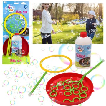 Fru Blu VELIK KOMPLET milnih mehurčkov z drevesom in obročem za otroke + 500 ml tekočine