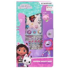 DreamWorks Gabby's Dollhouse KOMPLET za barvanje, NALEPKE + POBARVANKE + BARVICE + DIAMANTI, potovalni komplet za avto 