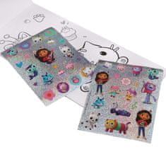 DreamWorks Gabby's Dollhouse KOMPLET za barvanje, NALEPKE + POBARVANKE + BARVICE + DIAMANTI, potovalni komplet za avto 