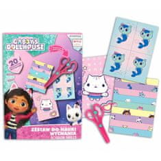 DreamWorks Gabby's Dollhouse IZSTRIKOVANJE UČILNIŠKI KREATIVNI KIT A4 + VARNE ŠIPE, izrezanke za otroke 