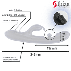 Ibiza VIBRATOR RABBIT Ibiza With Massaging Rolling Pearl