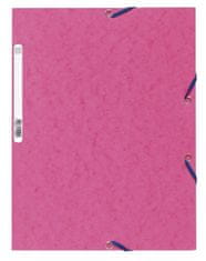 Exacompta Kartoteke z gumico A4 400 g/m2 - roza