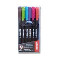 Kores Permanentni marker K-Marker - set 6 barv, tanka konica M