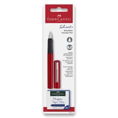 Faber-Castell kroglično pero, konica M - rdeča