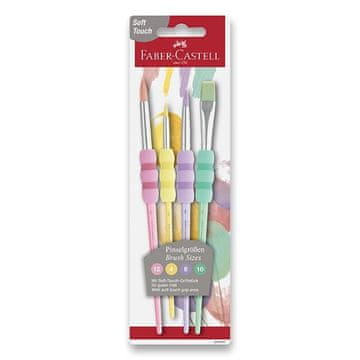 Faber-Castell komplet mehkih čopičev - pastelni, 4 kosi