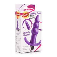 Frisky Vibracijski analni čep Bubbly, vijoličen