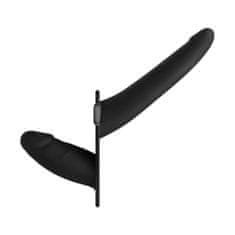 Easytoys Dvostranski strap on dildo Easytoys Fetish Collection, črn