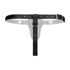 Easytoys Dvostranski strap on dildo Easytoys Fetish Collection, črn