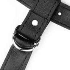 Easytoys Dvostranski strap on dildo Easytoys Fetish Collection, črn