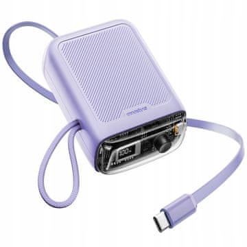 Innostyle Innostyle mini prenosna baterija 10000MAH 2X USB-C TYPE C 33W razširljiv USB-C kabel