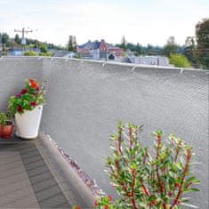 Haushalt Zaslon za balkon, svetlo siv