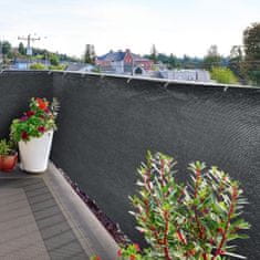 Haushalt Zaslon za balkon, temno siv
