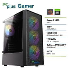 PCplus Gamer Ryzen 5 5500 16GB 1TB SSD RTX 5060Ti 8GB gaming namizni računalnik