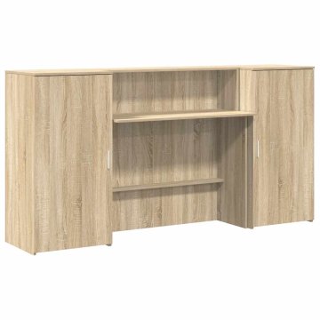 Vidaxl Sprejemna miza sonoma hrast 200x50x103,5 cm inženirski les