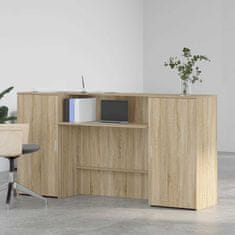 Vidaxl Sprejemna miza sonoma hrast 200x50x103,5 cm inženirski les