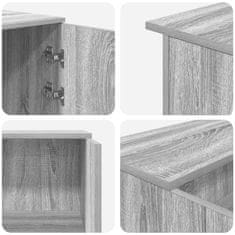 Vidaxl Sprejemna miza siva sonoma 200x50x103,5 cm inženirski les