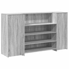 Vidaxl Sprejemna miza siva sonoma 180x50x103,5 cm inženirski les