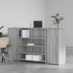 Vidaxl Sprejemna miza siva sonoma 180x50x103,5 cm inženirski les