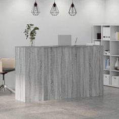 Vidaxl Sprejemna miza siva sonoma 180x50x103,5 cm inženirski les